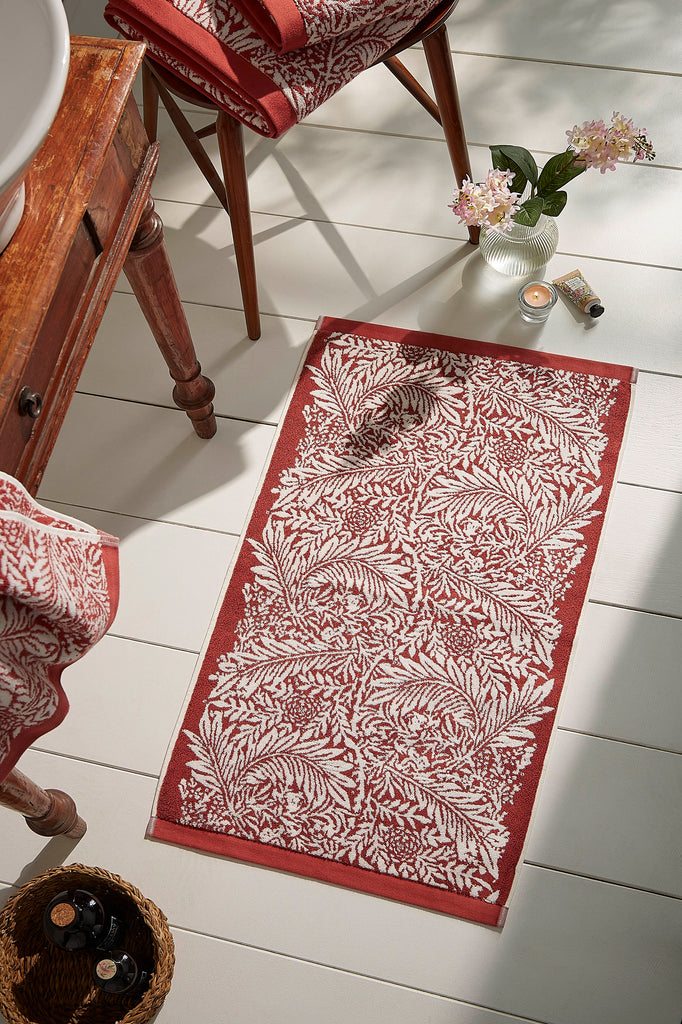 William Morris at Home Larkspur Brick 100% Cotton 580gsm Towels