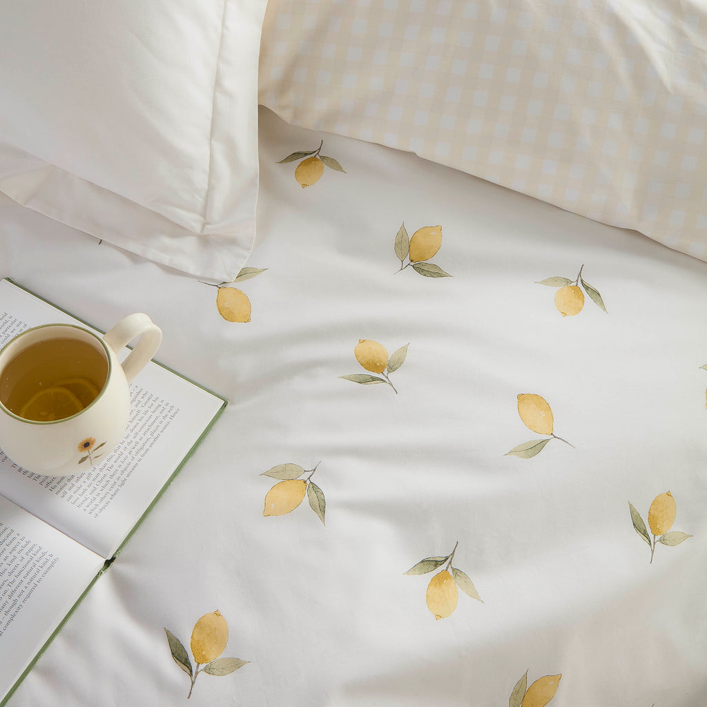 Sophie Allport Lemons White-Yellow Duvet Set