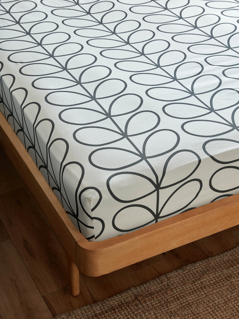 Orla Kiely Linear Stem Charcoal Duvet Set