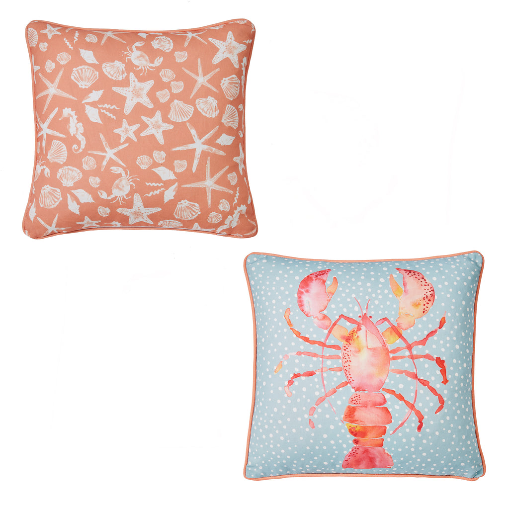 Fusion Outdoor Lobster Orange 43cm x 43cm Cushion