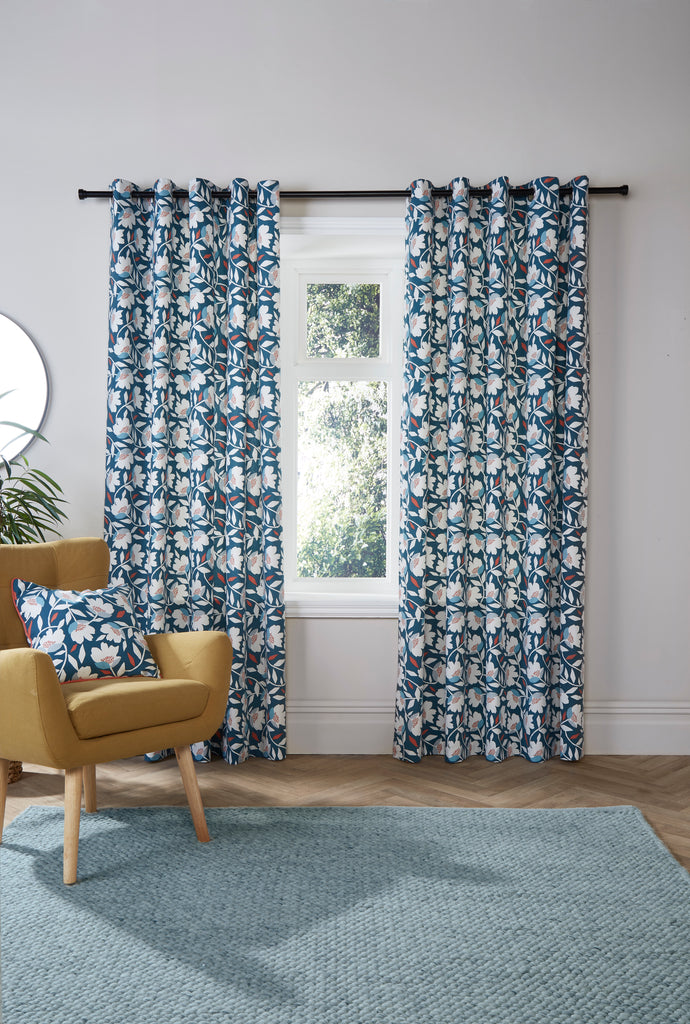 Fusion Luna Lined Eyelet Curtains