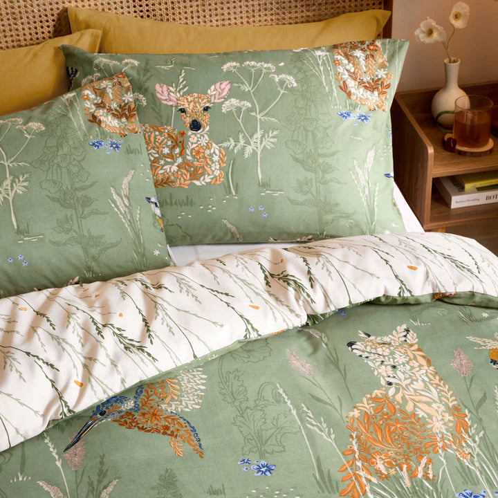 Furn Meadow Flora Green Duvet Set