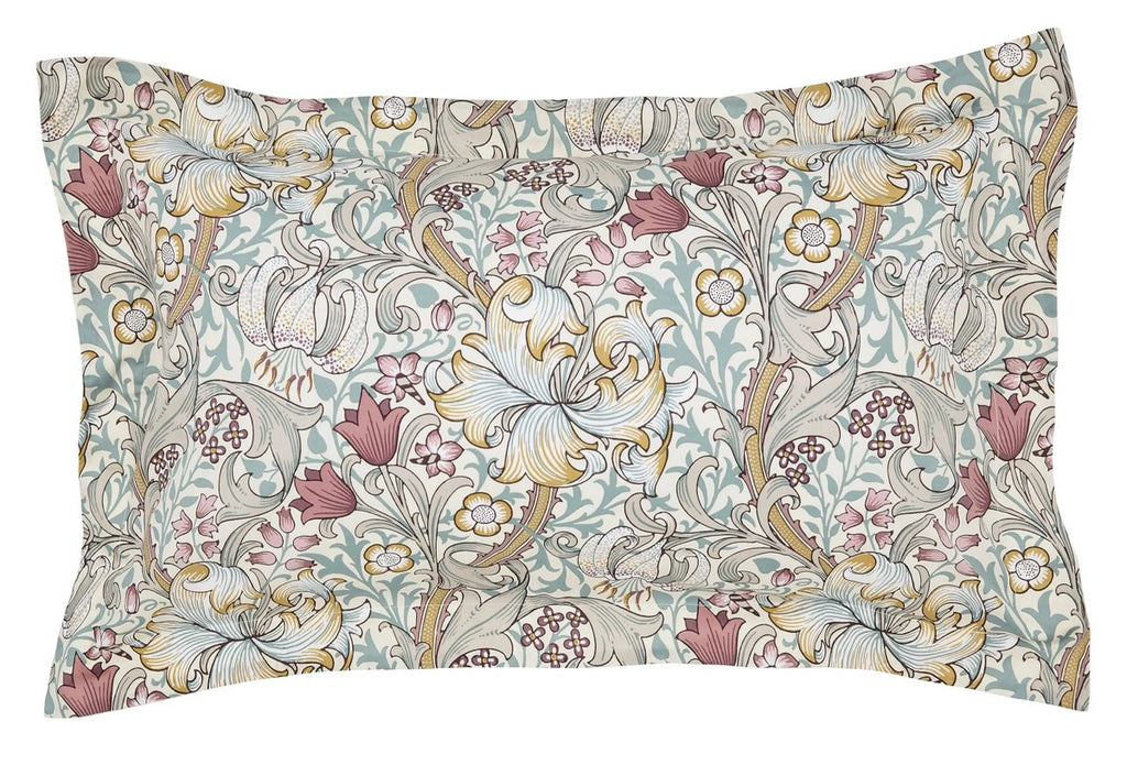 Morris & Co Golden Lily Fig & Teal Duvet Set