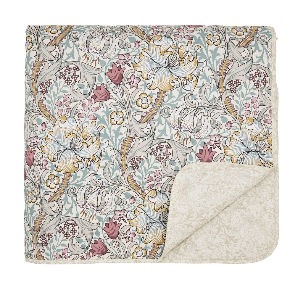 Morris & Co Golden Lily Fig & Teal Duvet Set