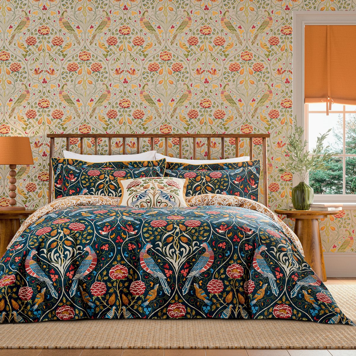 Morris & Co Seasons by May Indigo Duvet Set
