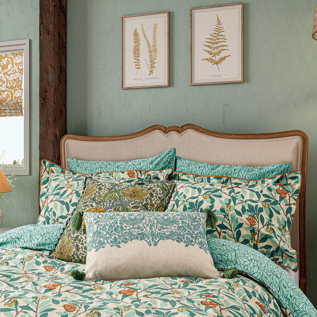 Morris & Co Arbutus Turquoise Duvet Set