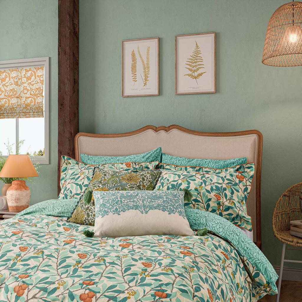 Morris & Co Arbutus Turquoise Duvet Set
