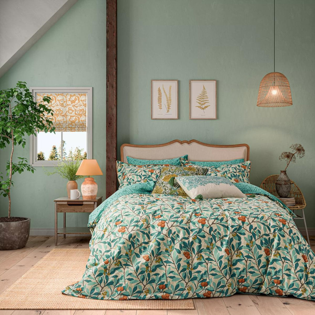 Morris & Co Arbutus Turquoise Duvet Set