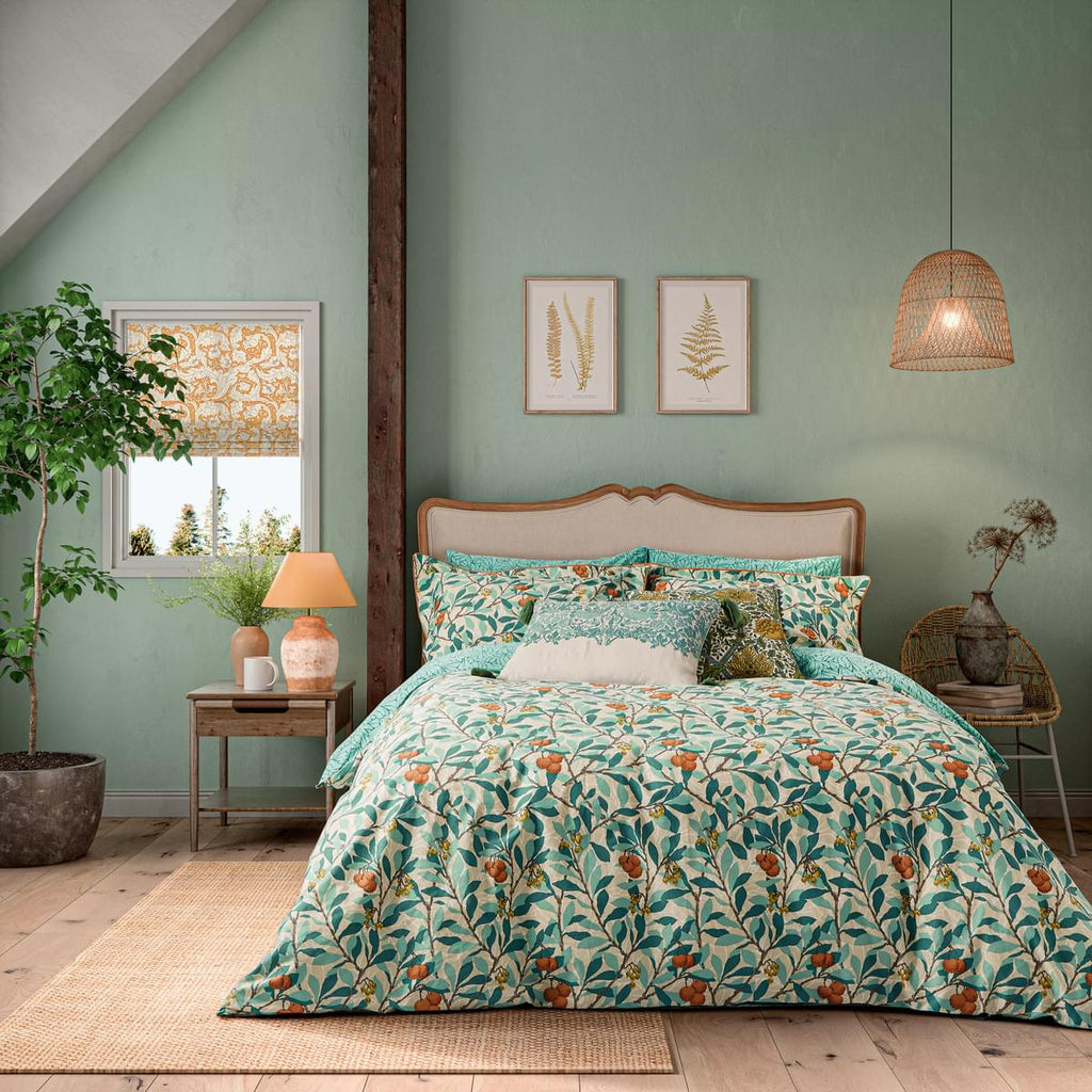Morris & Co Arbutus Turquoise Duvet Set