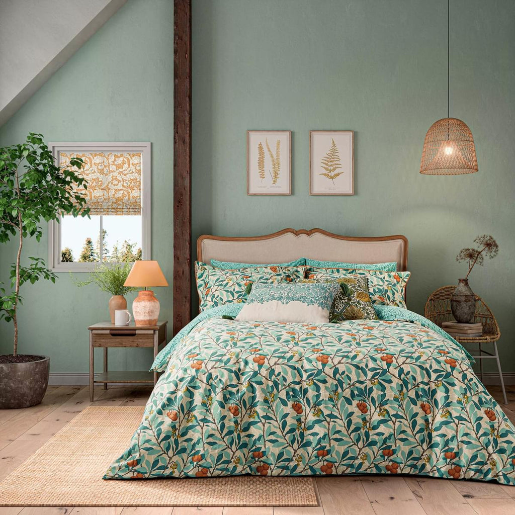 Morris & Co Arbutus Turquoise Duvet Set