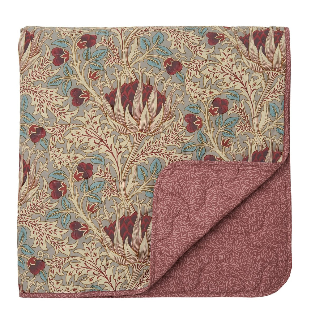 Morris & Co Artichoke Dove Grey & Wine Duvet Set