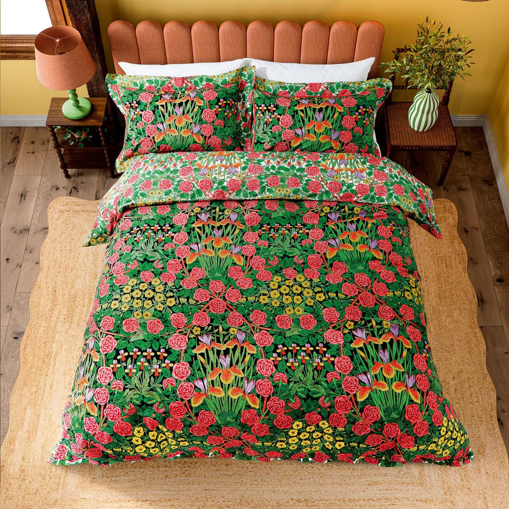 Morris & Co Campanula Sunburst & Ebony Duvet Set