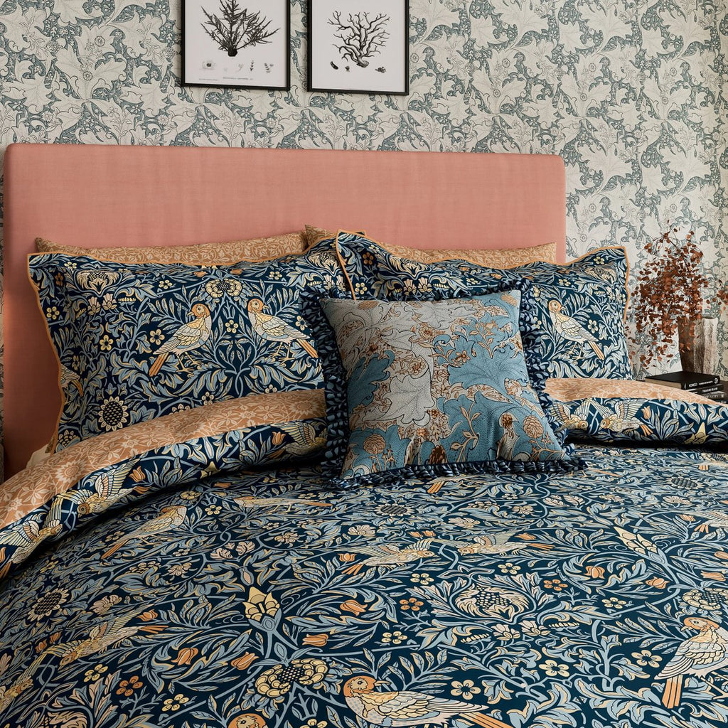 Morris & Co X Emery Walker Bird Blue Duvet Set