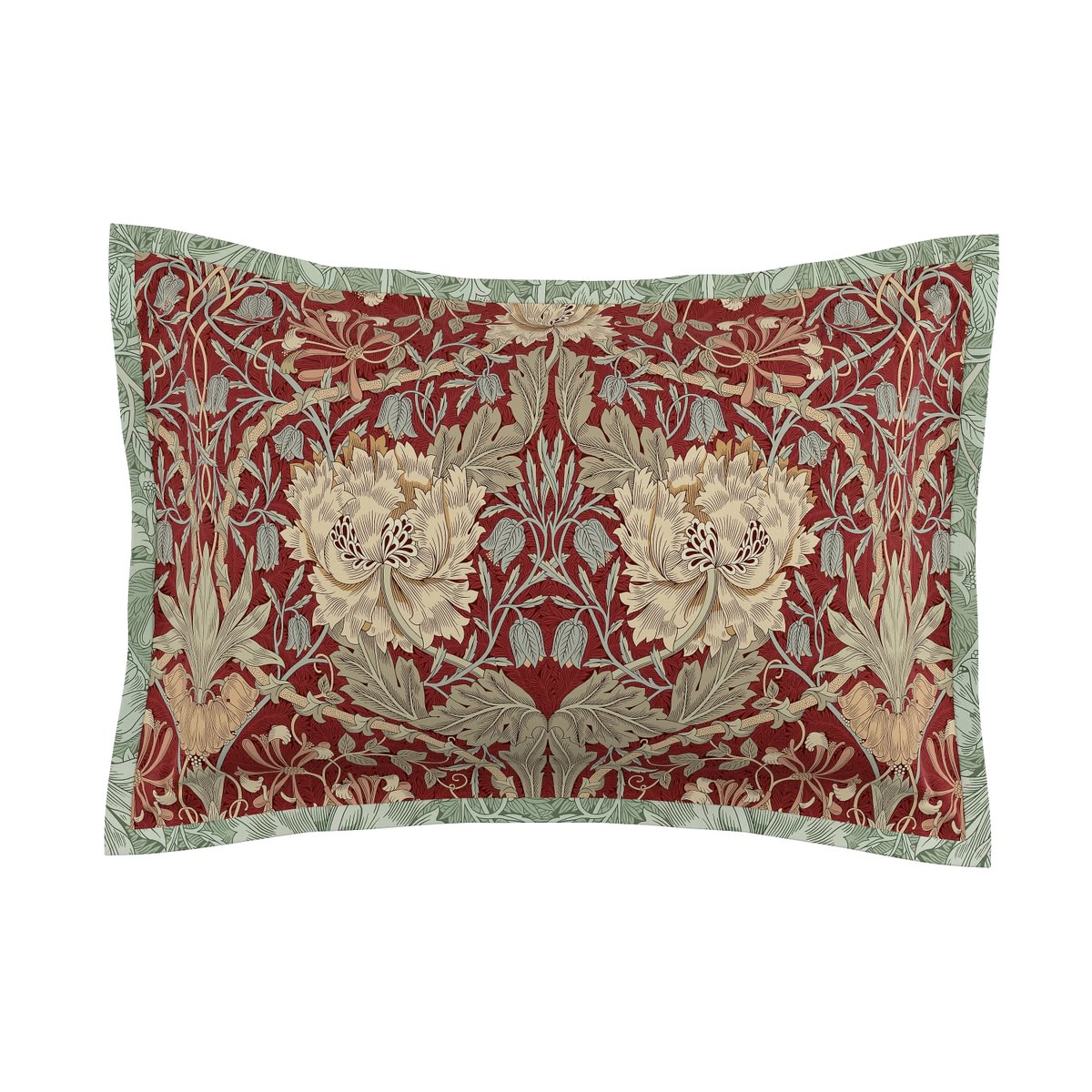 Morris & Co Honeysuckle & Tulip Red & Gold Duvet Set