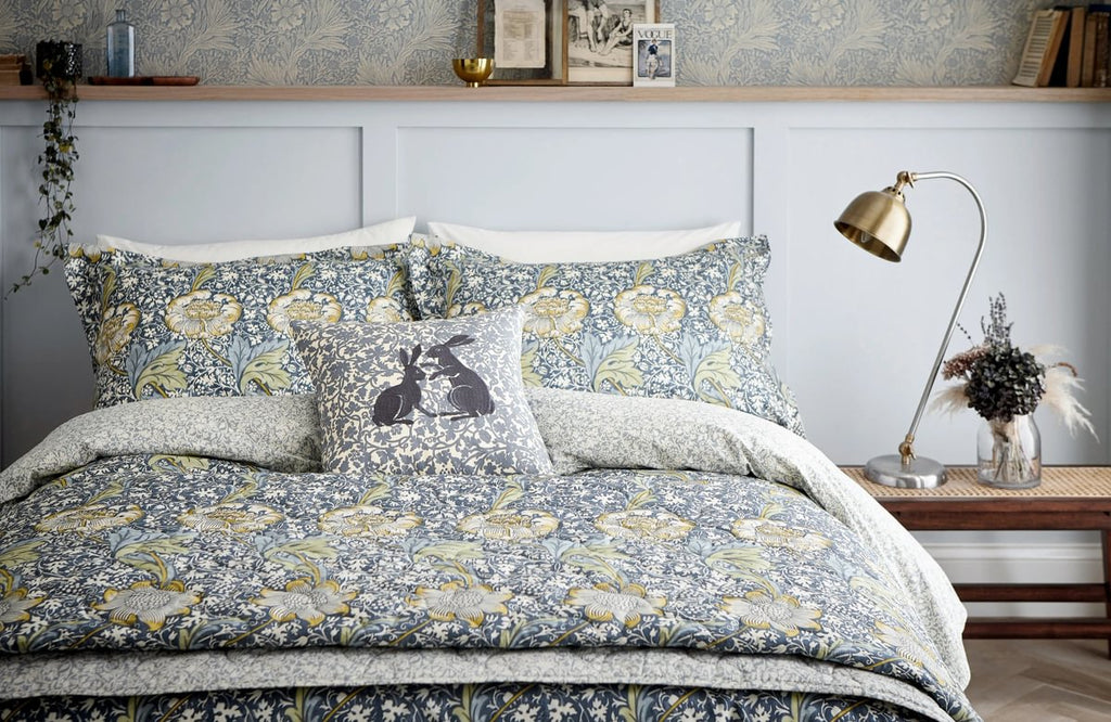 Morris & Co Kennet Indigo/Gold Duvet Set
