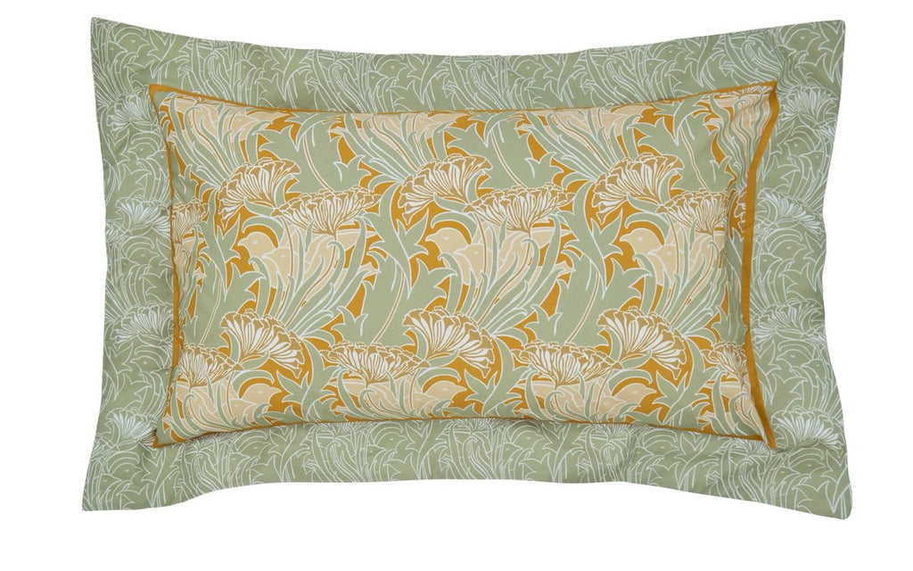 Morris & Co Laceflower Tobacco/Pistachio Duvet Set