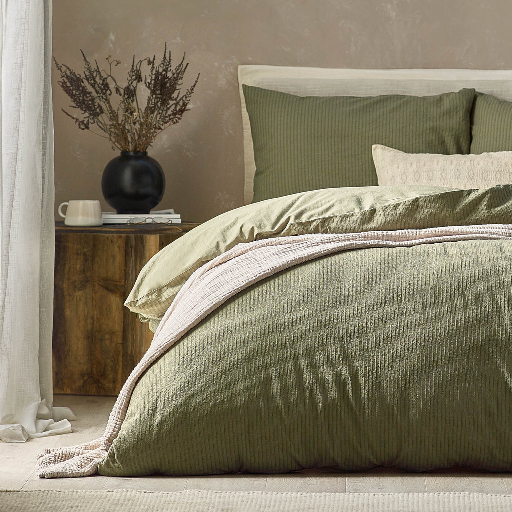 The Linen Yard Malton Stripe 100% Cotton Duvet Set