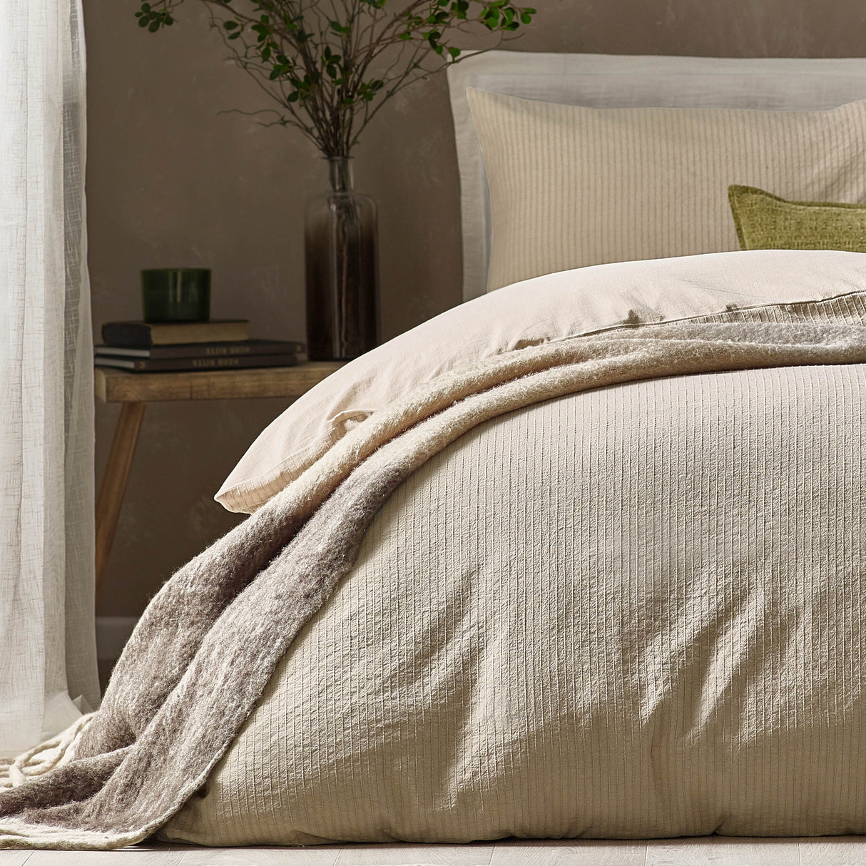 The Linen Yard Malton Stripe 100% Cotton Duvet Set
