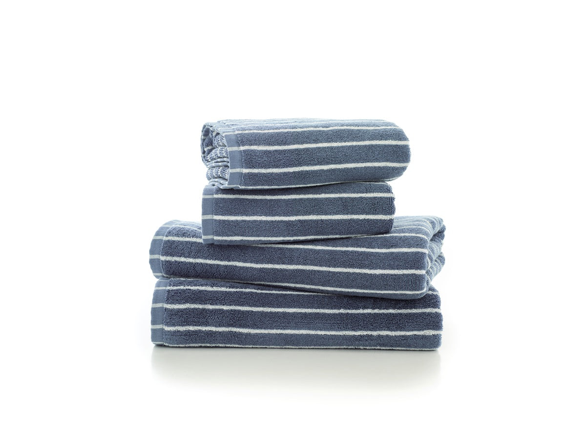 Deyongs Malmo Stripe 100% Cotton 480gsm Blue/White Towels
