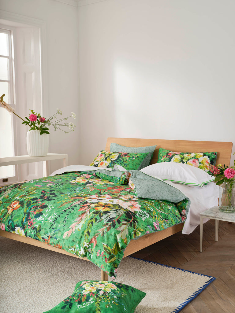 Designers Guild Margaretta Emerald Green Duvet Set