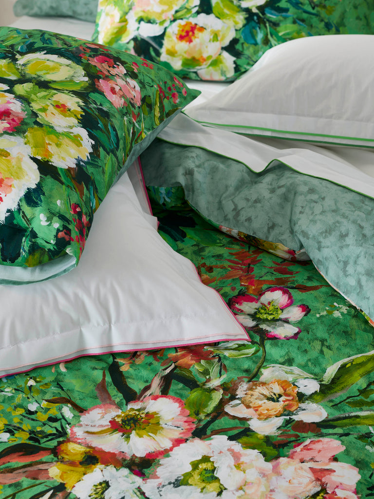 Designers Guild Margaretta Emerald Green Duvet Set
