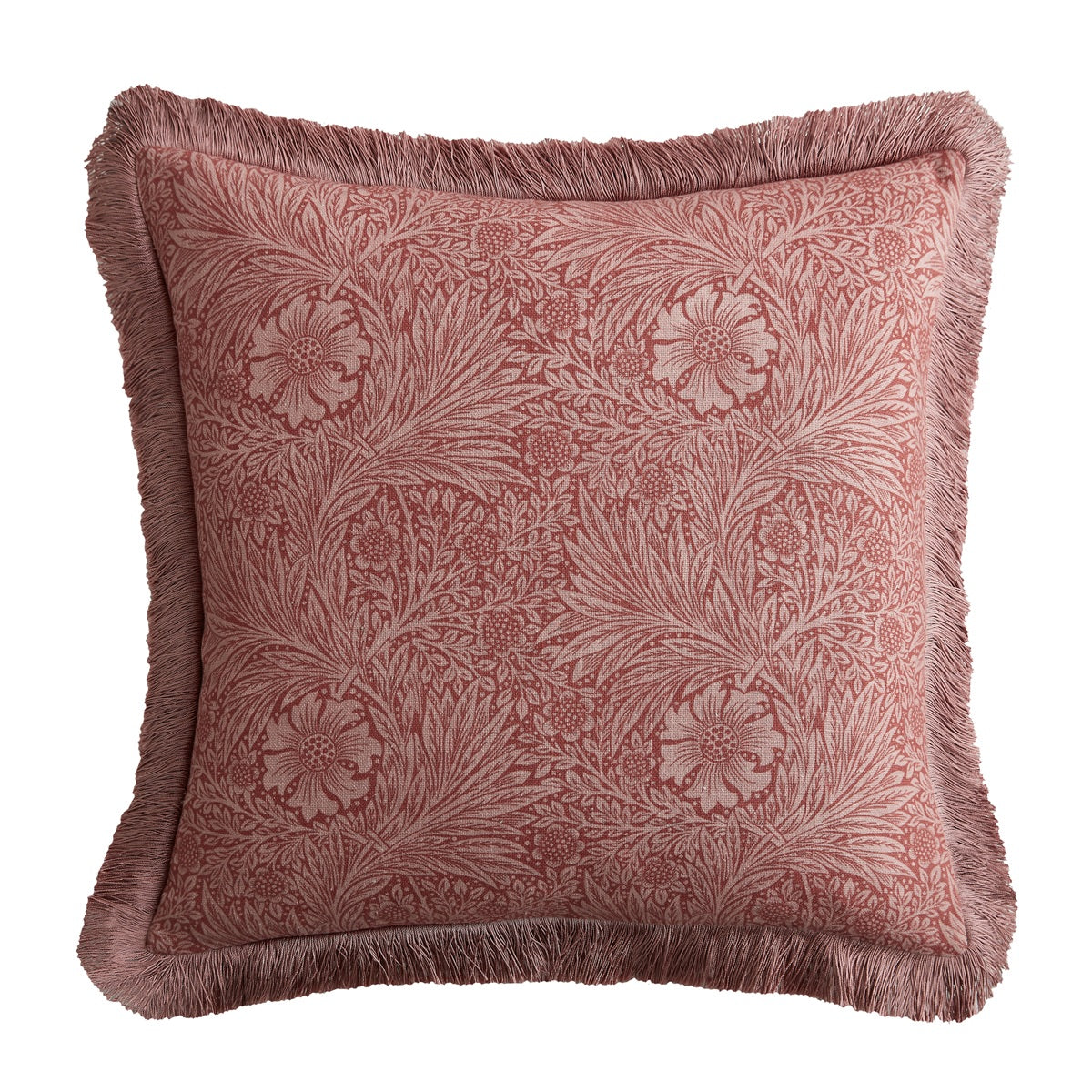 William Morris at Home Marigold Brick Pink 50cm x 50cm Microfibre Filled Cushion