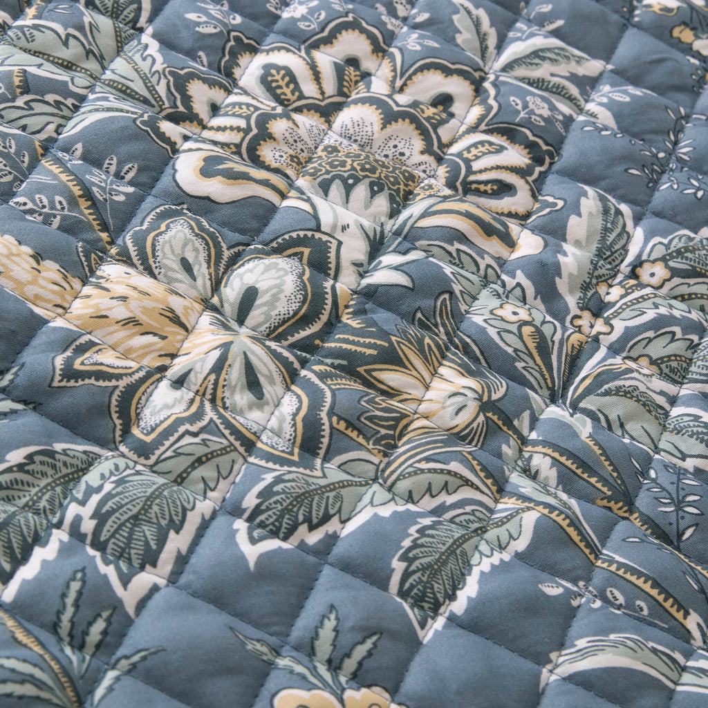Laura Ashley Marlbrook Seaspray 235cm x 235cm Quilted Throw