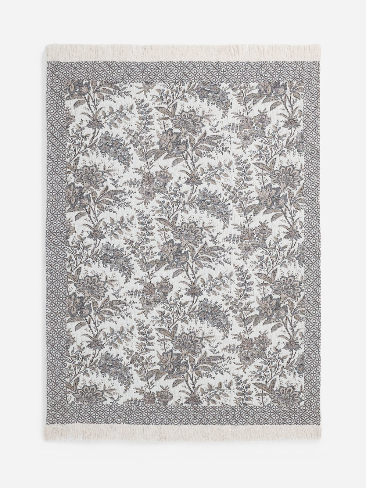 Laura Ashley Marlbrook Jacquard Truffle 120cm x 170cm Throw