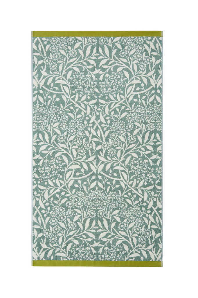 William Morris at Home Michaelmas Daisy Sage 100% Cotton 580gsm Towels