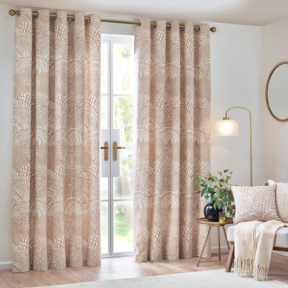Hoem Nola Lined Eyelet Curtains