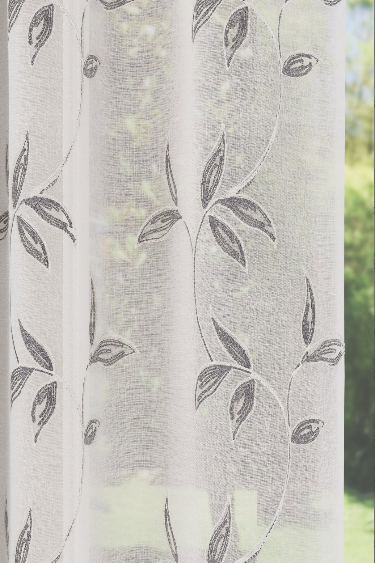Tyrone Oasis Leaf Design Voile Panel