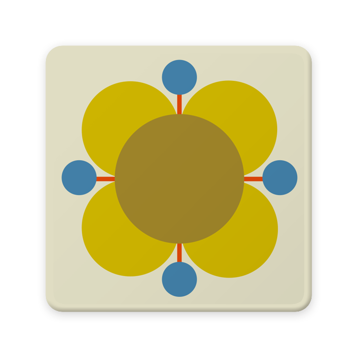 Orla Kiely Atomic Flower SO6 CB Coasters