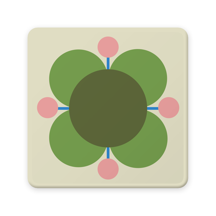 Orla Kiely Atomic Flower SO6 CB Coasters