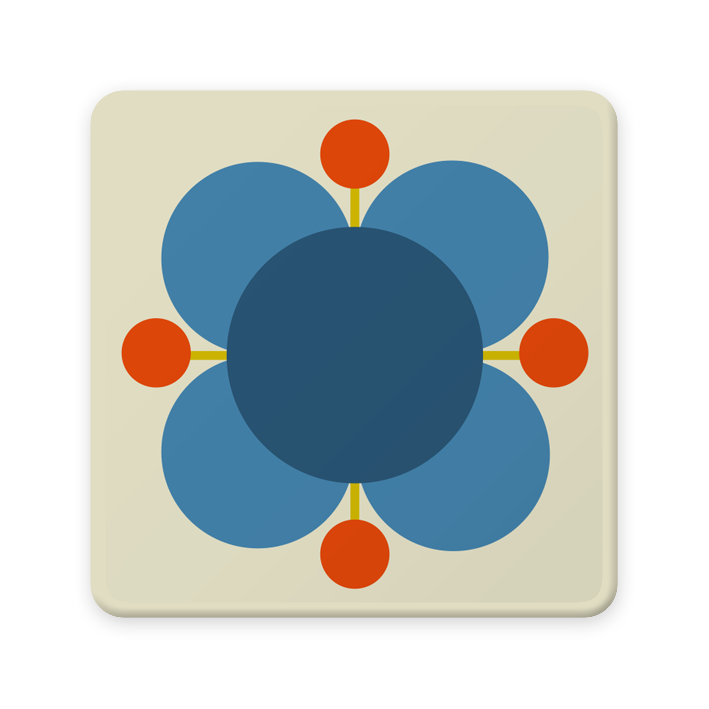 Orla Kiely Atomic Flower SO6 CB Coasters
