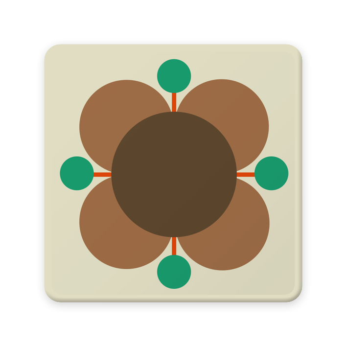 Orla Kiely Atomic Flower SO6 CB Coasters