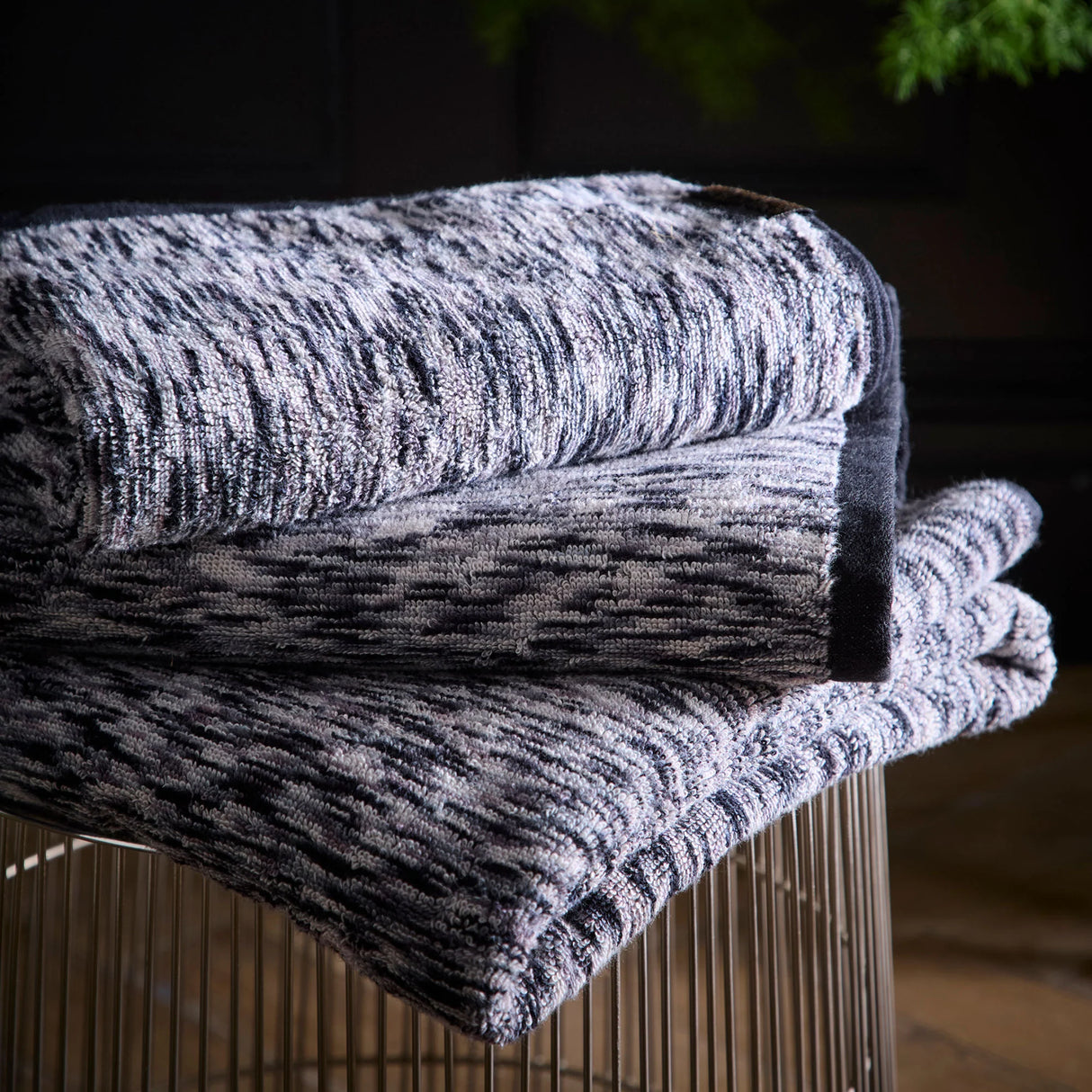 Laurence Llewelyn Bowen Orion Black 100% Cotton Towels