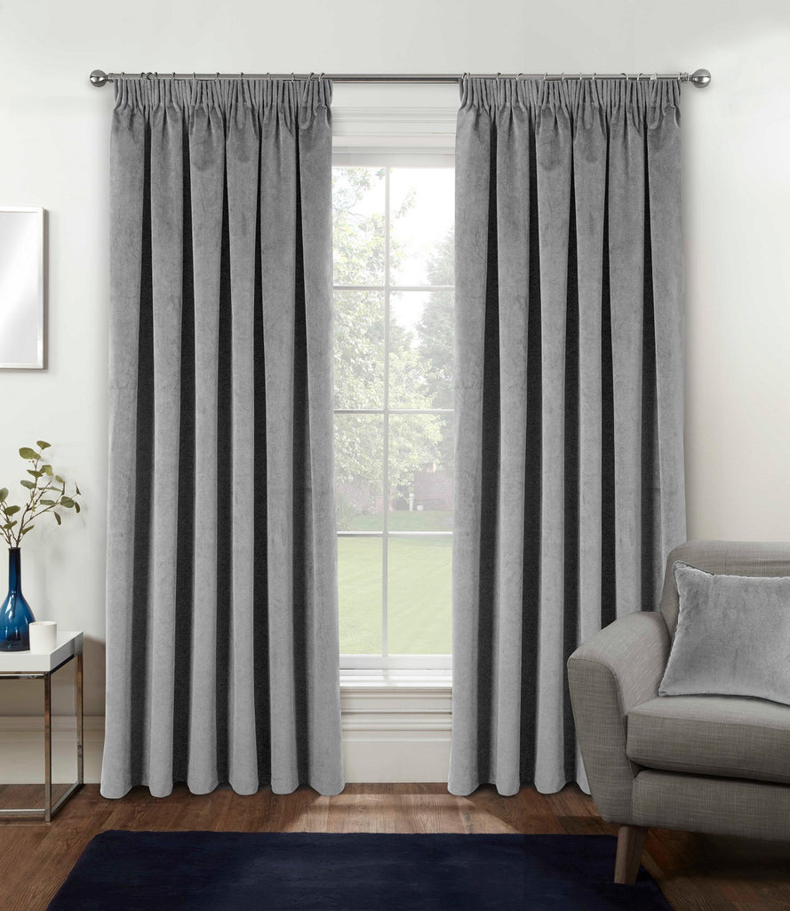 Tyrone Oxford Velvet Thermal Blackout 3" Tape Heading Curtains