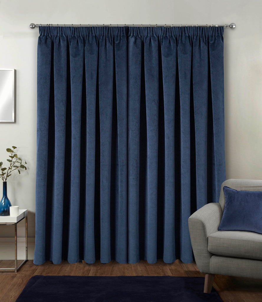 Tyrone Oxford Velvet Thermal Blackout 3" Tape Heading Curtains