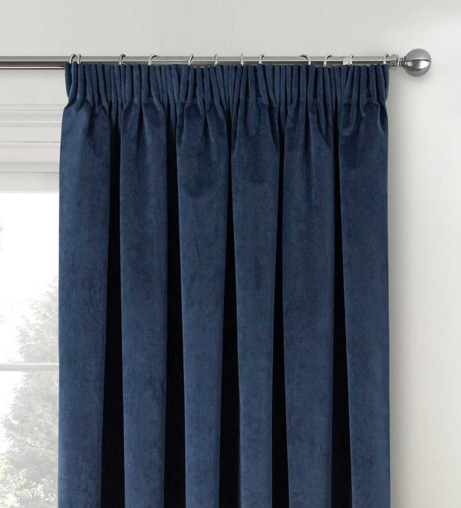 Tyrone Oxford Velvet Thermal Blackout 3" Tape Heading Curtains