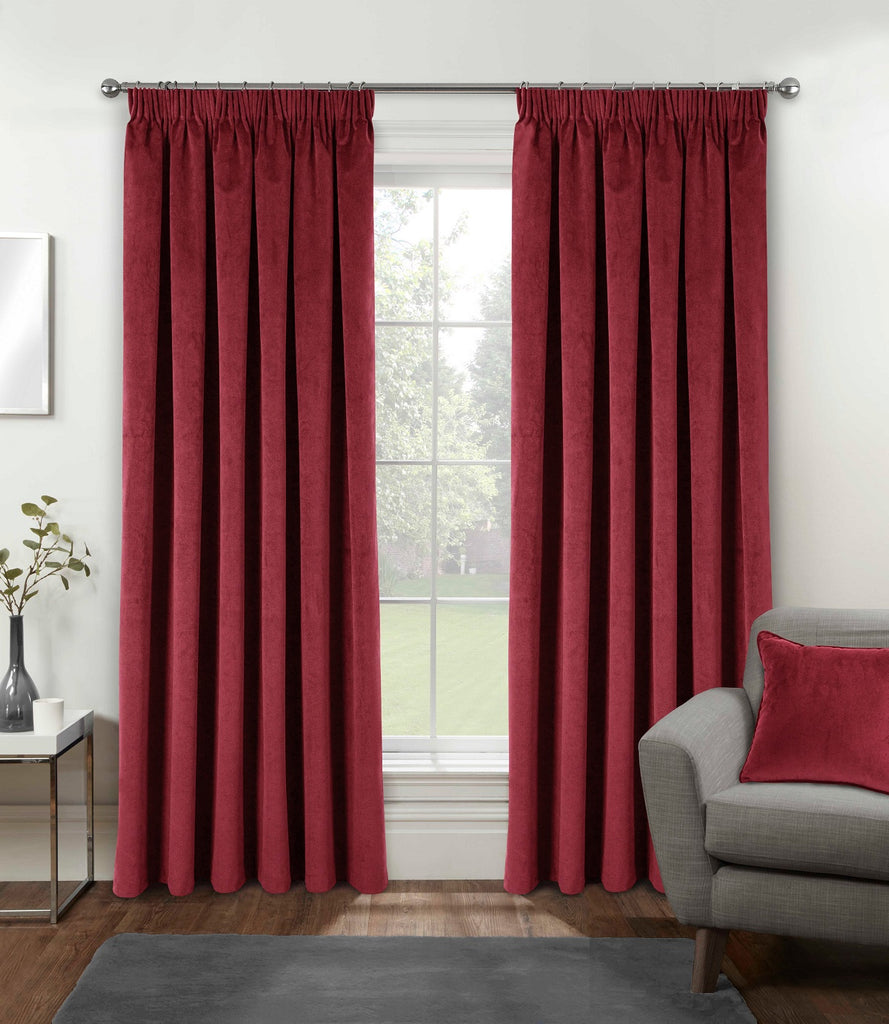 Tyrone Oxford Velvet Thermal Blackout 3" Tape Heading Curtains