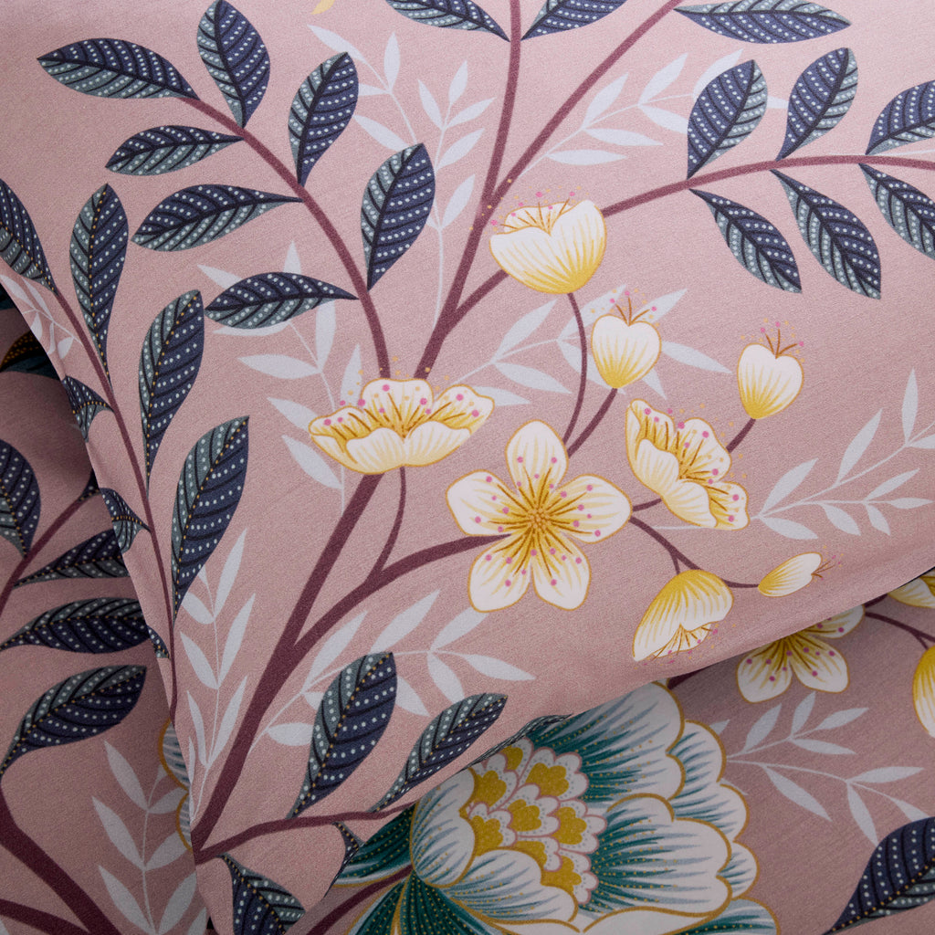 Sara Miller Oriental Blossom Navy Light-Mink Duvet Set