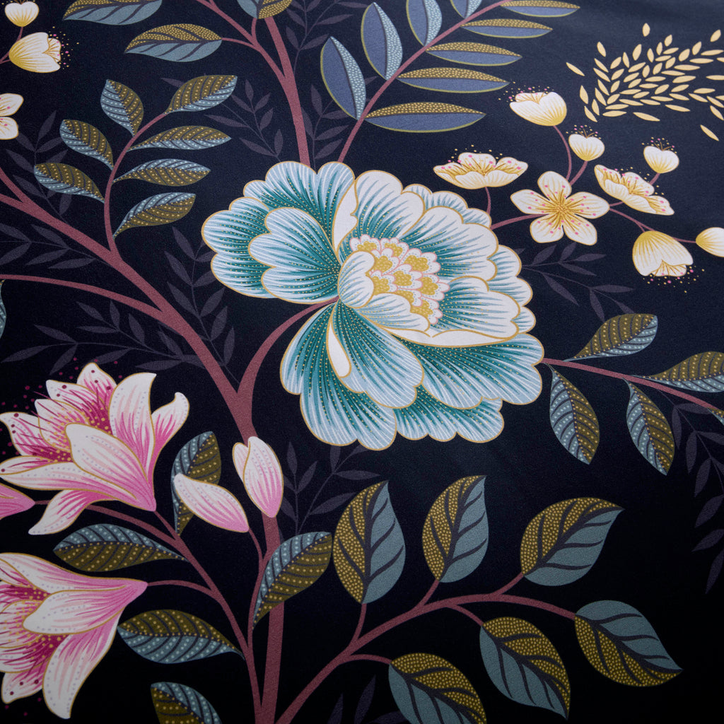 Sara Miller Oriental Blossom Navy Light-Mink Duvet Set