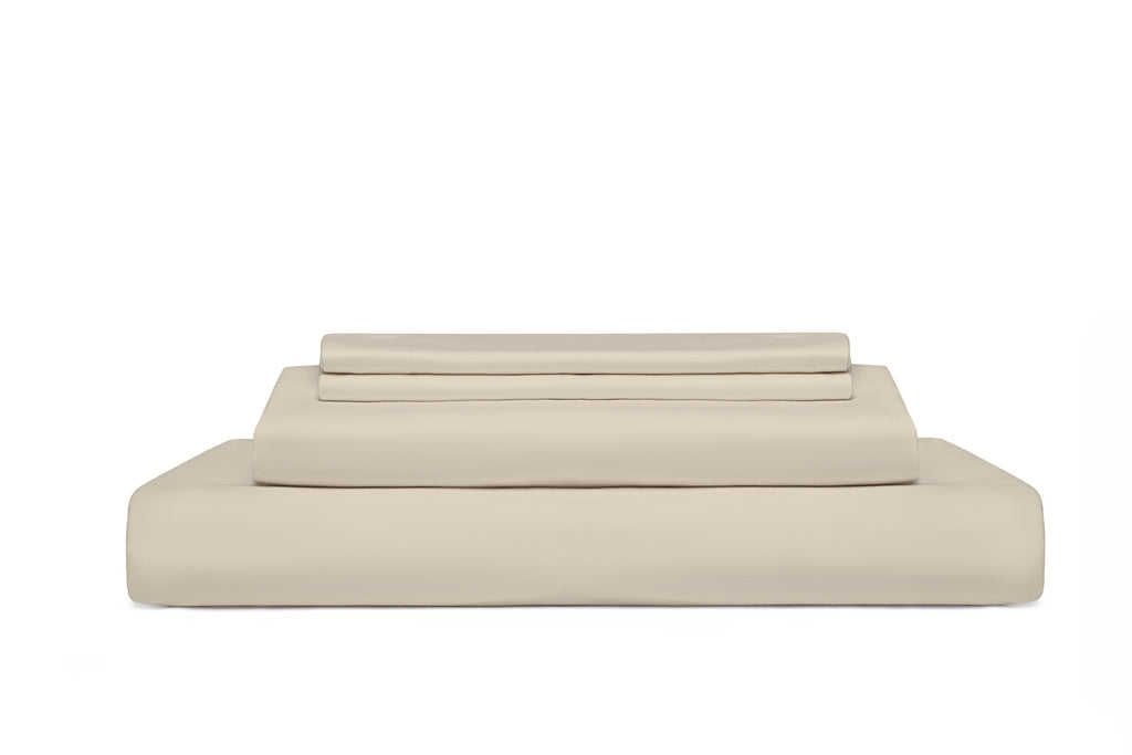 Copenhagen Home Oslo 52% Polyester/48% BCI Cotton Stone Sheets