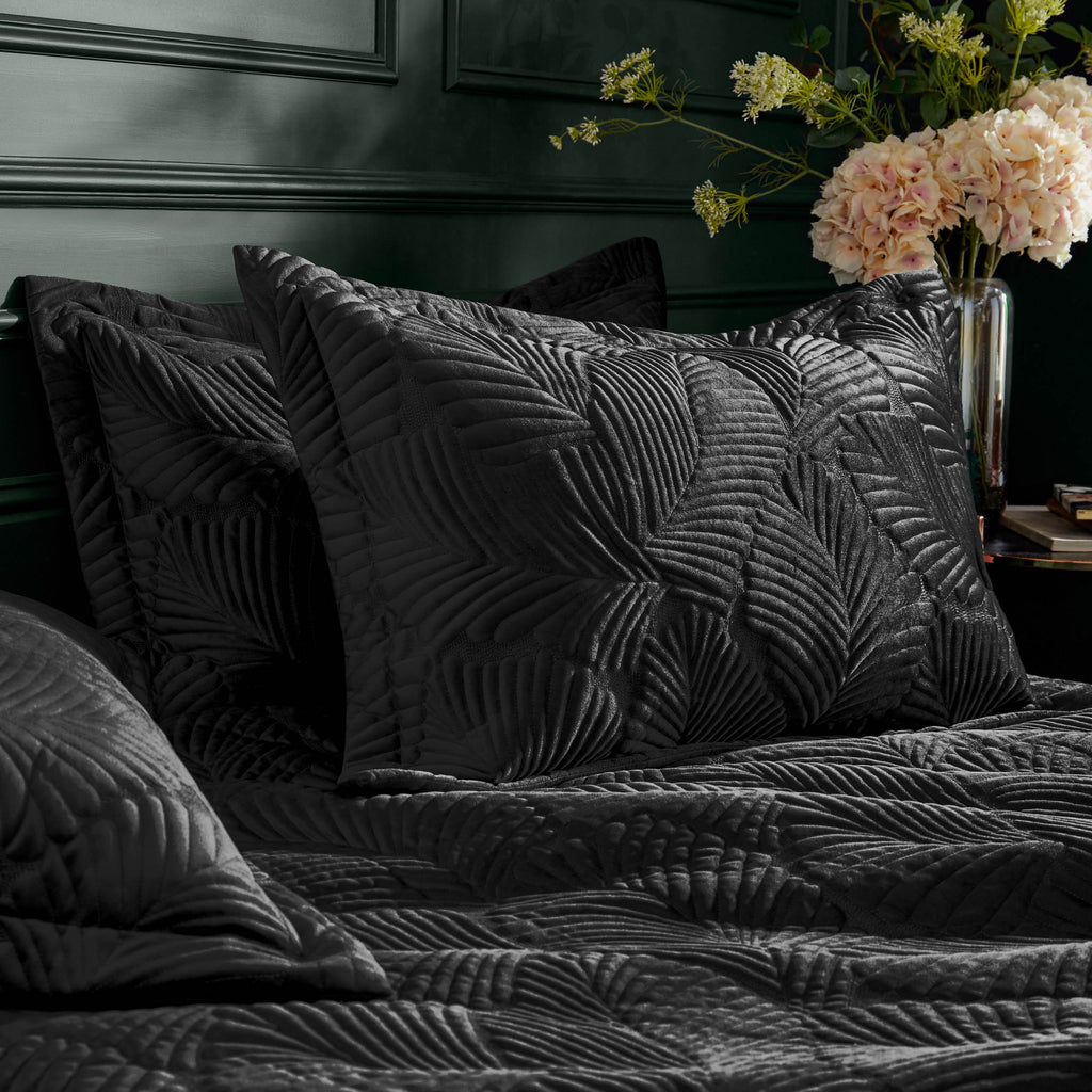 Paoletti Palmeria Quilted Velvet Duvet Set
