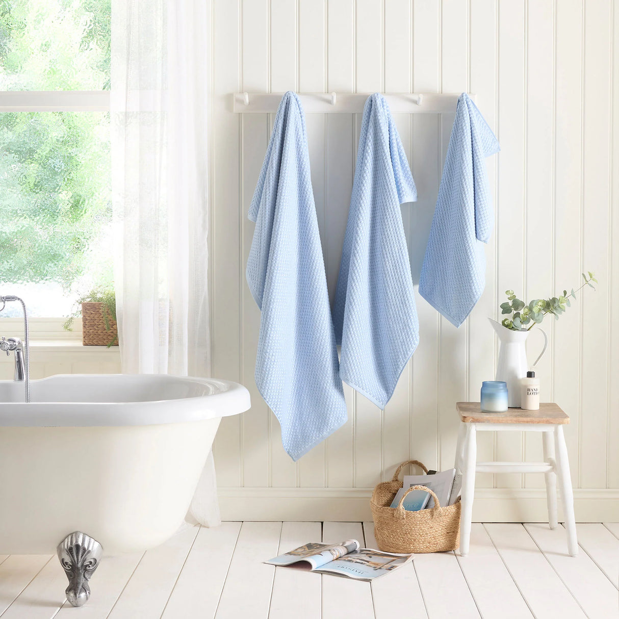 Dreams N Drapes Popcorn 100% Cotton Blue Towels