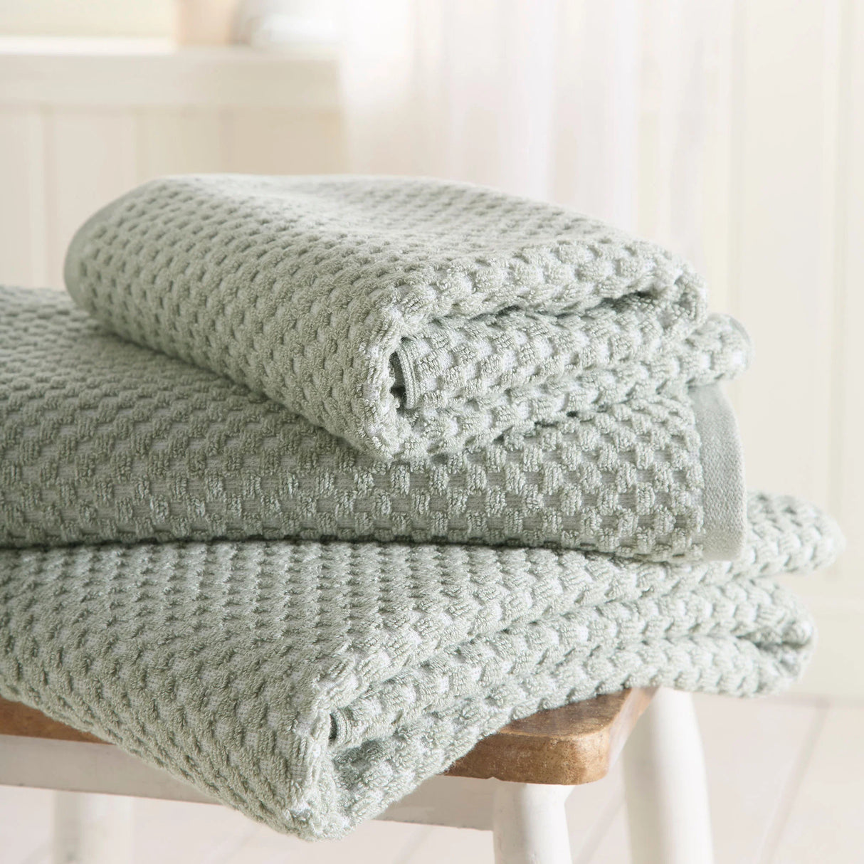 Dreams N Drapes Popcorn 100% Cotton Green Towels