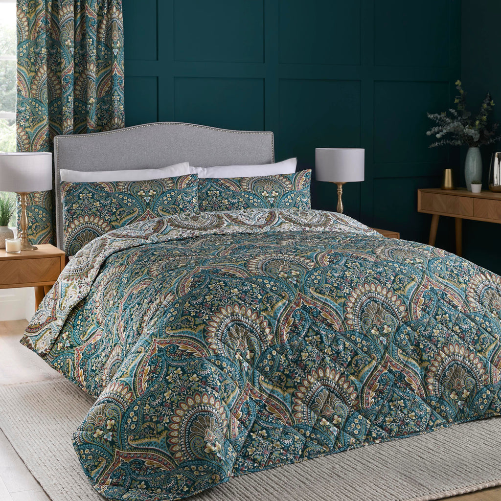 Dreams n Drapes Palais Teal Duvet Set