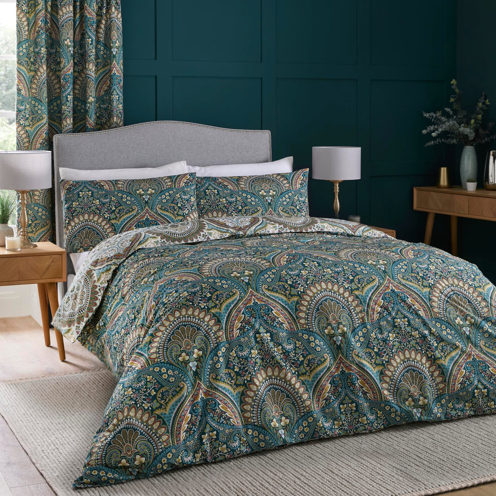 Dreams n Drapes Palais Teal Duvet Set