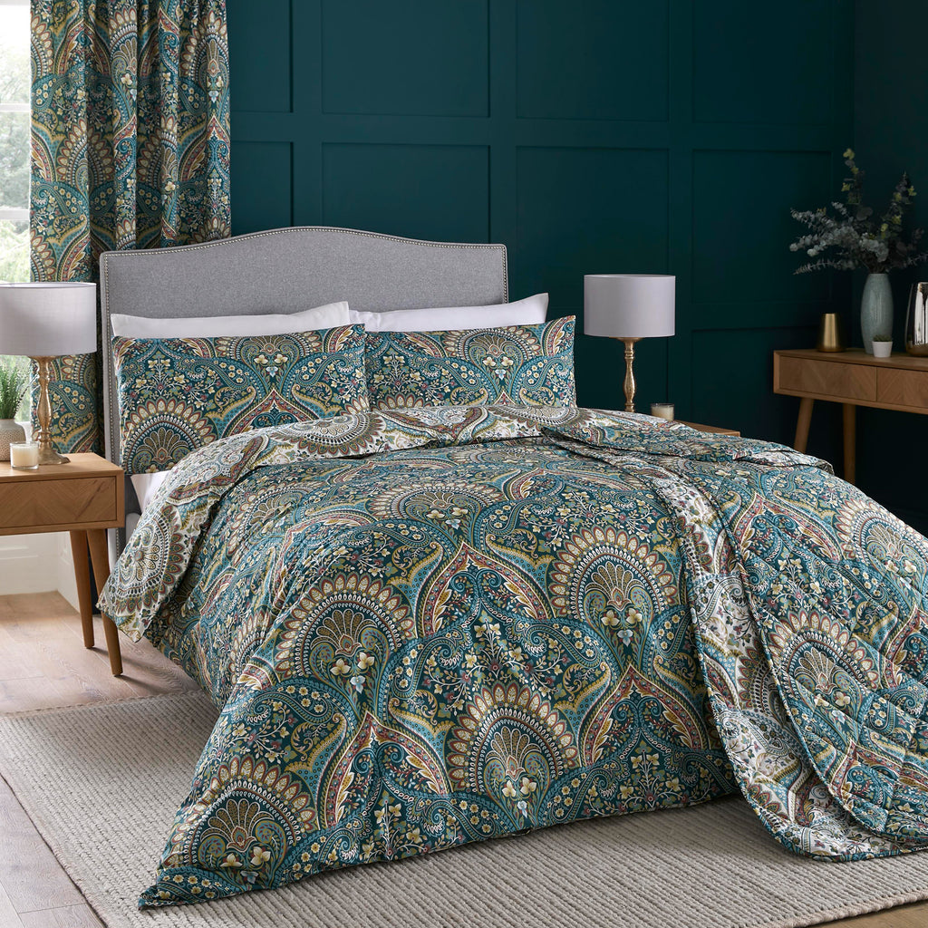 Dreams n Drapes Palais Teal Duvet Set