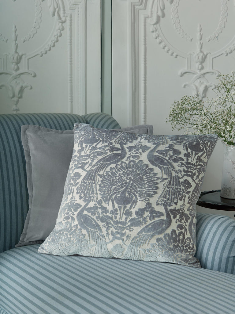 Laura Ashley Peacock Damask 50cm x 50cm Microfibre Filled Cushion